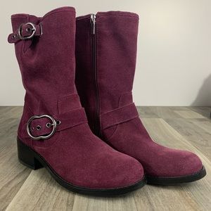Plum Walen suede booties. Size  5.5.